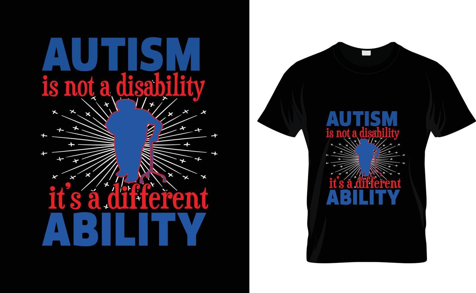 autismo não é… camiseta personalizada vetor