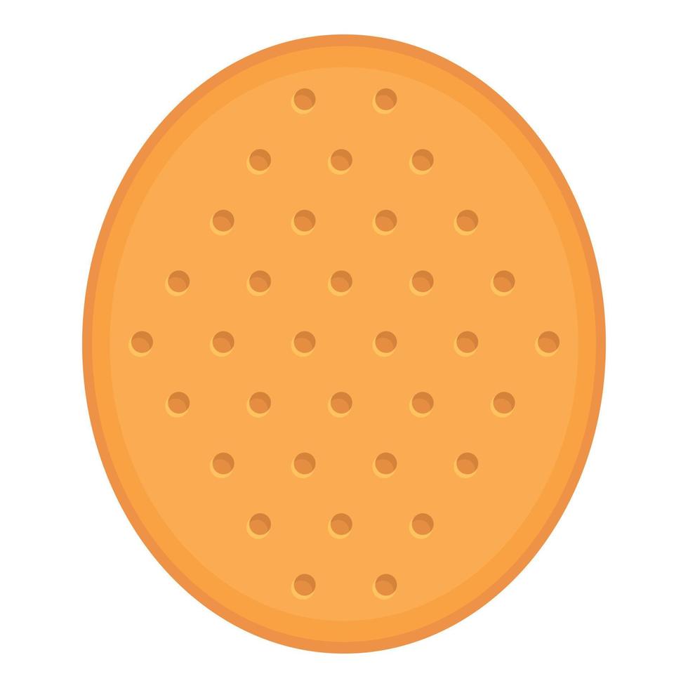 vetor de desenhos animados de ícone de bolacha oval. biscoito de comida