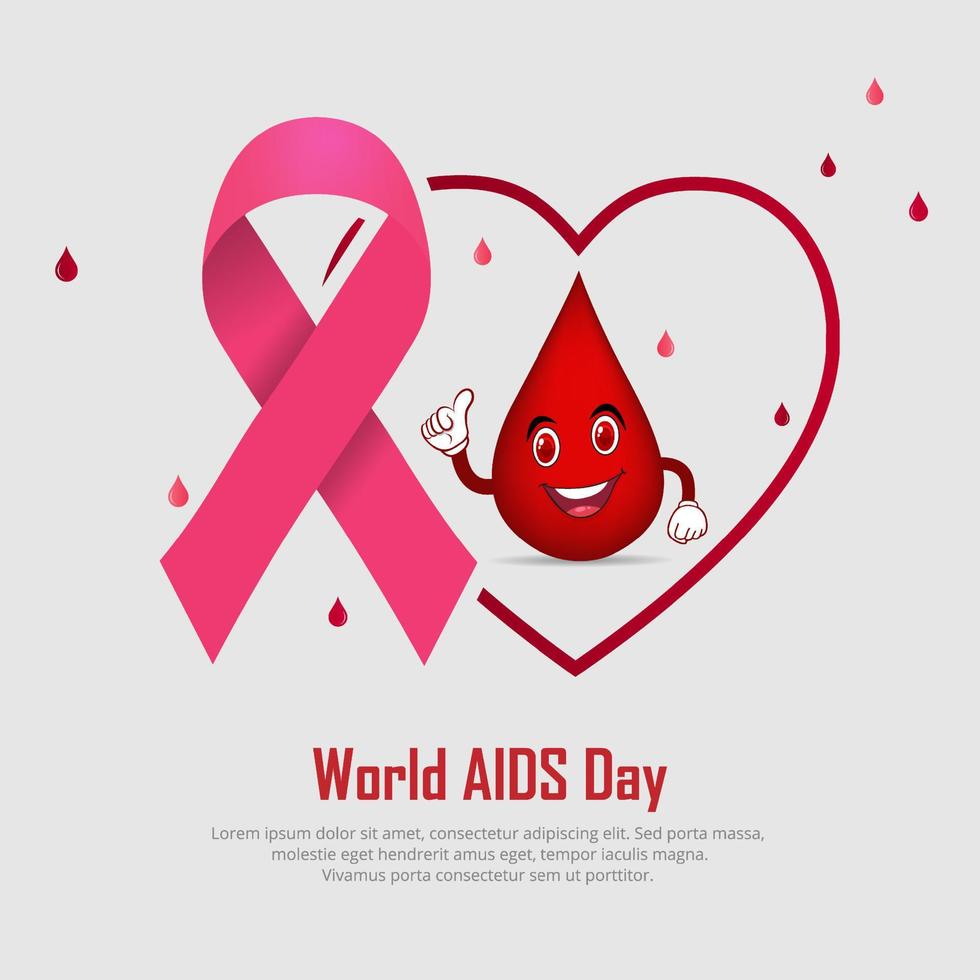 feliz dia da aids fundo de design. vetor de modelo de design do dia mundial da aids