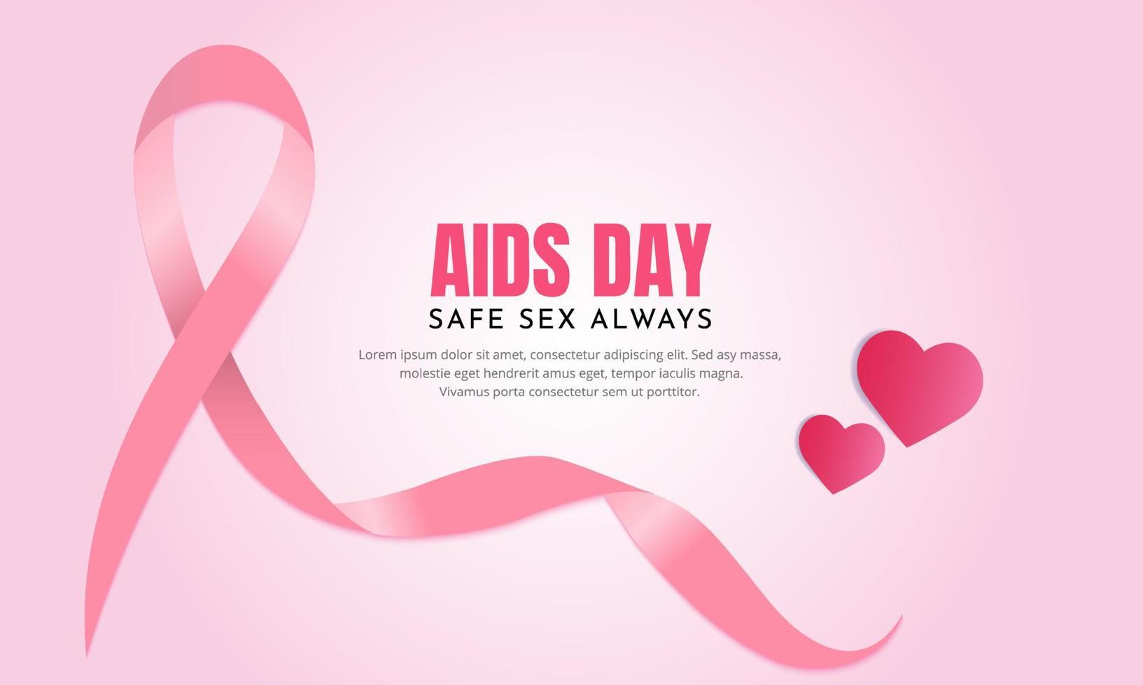 vetor de fundo de design do dia mundial da aids de celebração