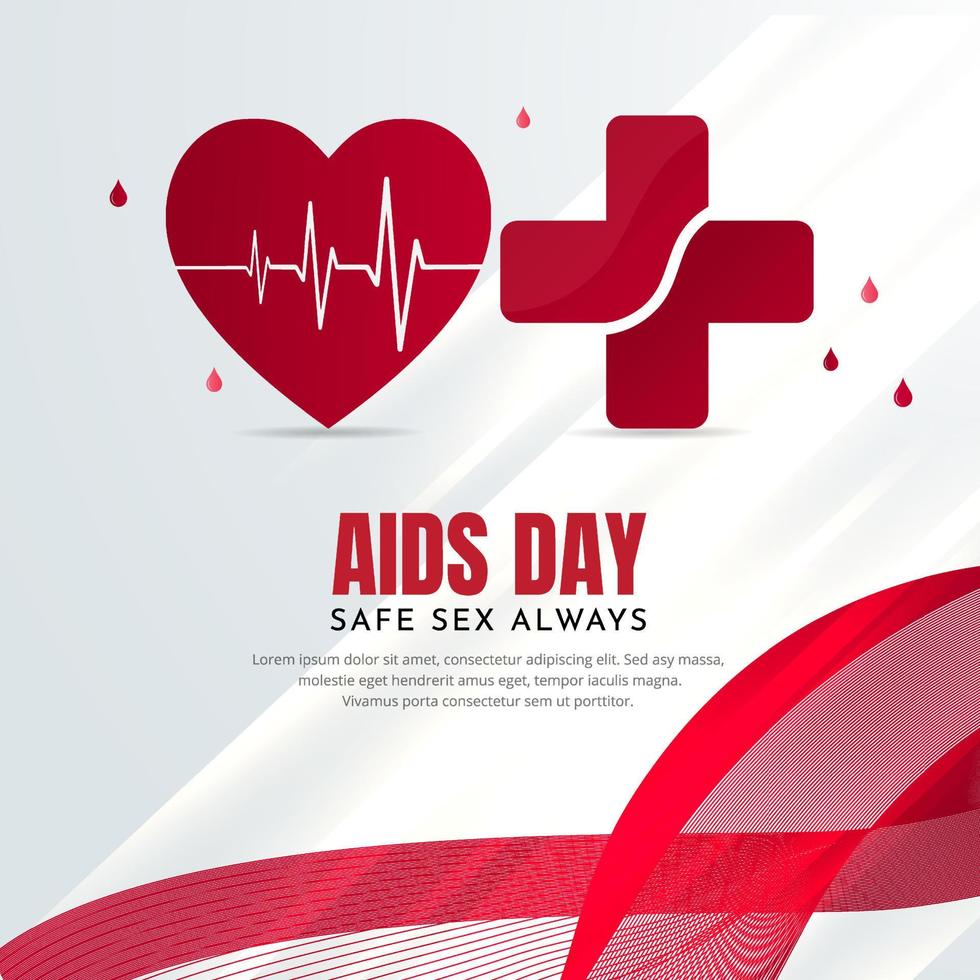 feliz dia da aids fundo de design. vetor de modelo de design do dia mundial da aids