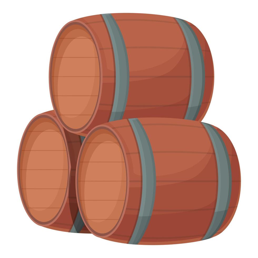 vetor de desenhos animados de ícone de barril de vinho. adega adega