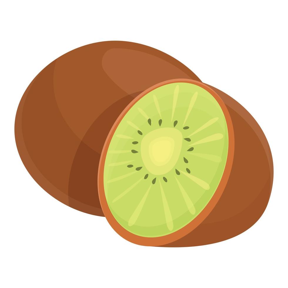 vetor de desenhos animados de ícone de fruta kiwi. fruta verde