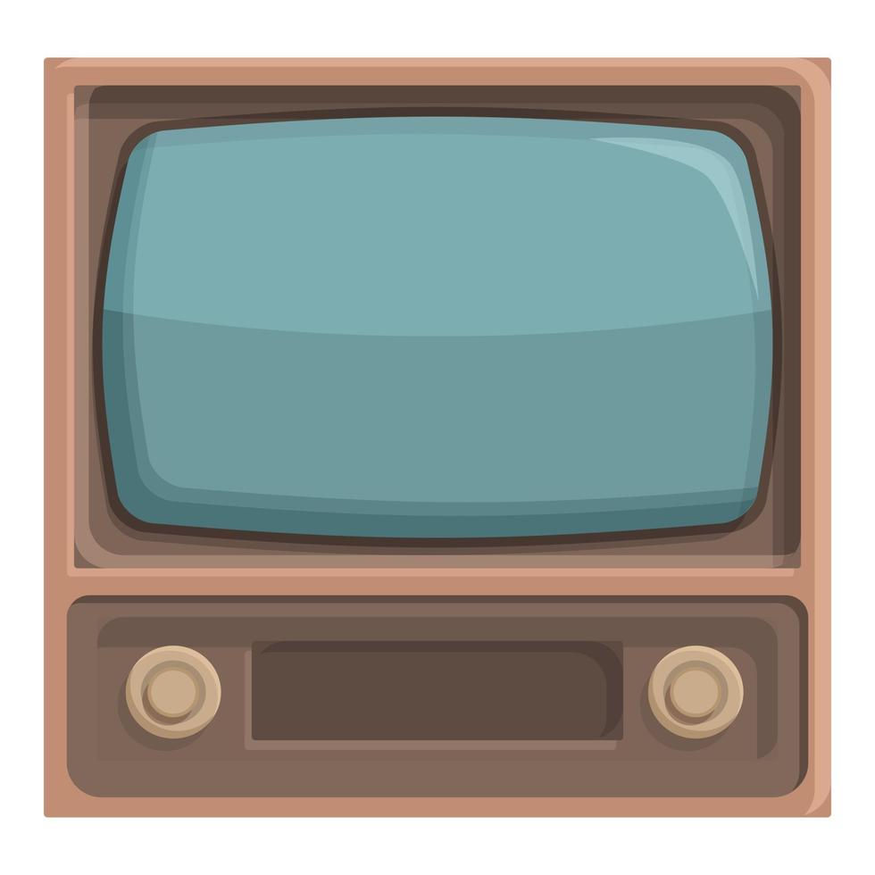 vetor de desenhos animados de ícone de tv de tecnologia analógica. dispositivo de música