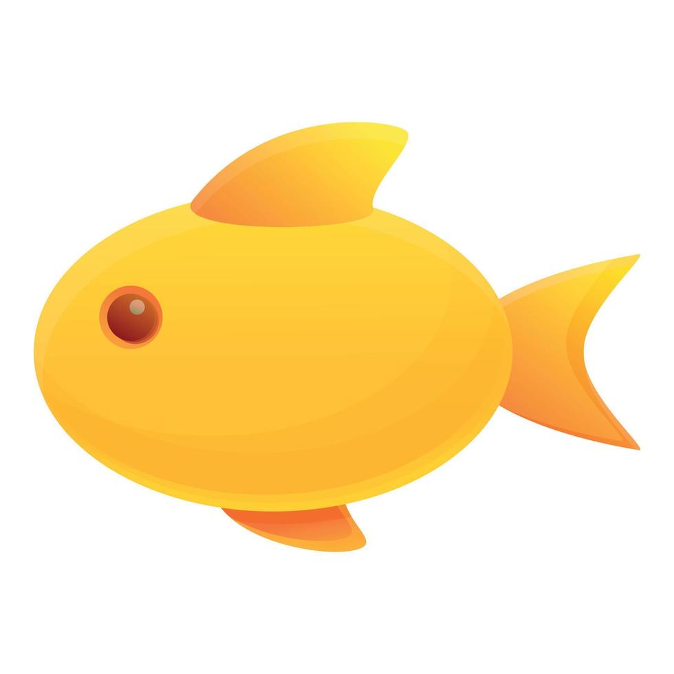 ícone de brinquedo de peixe dourado, estilo cartoon vetor