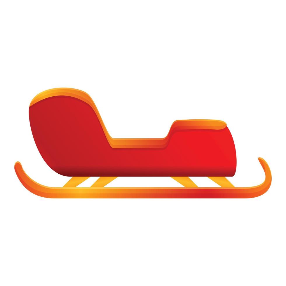 ícone de trenó de Papai Noel de transporte, estilo cartoon vetor