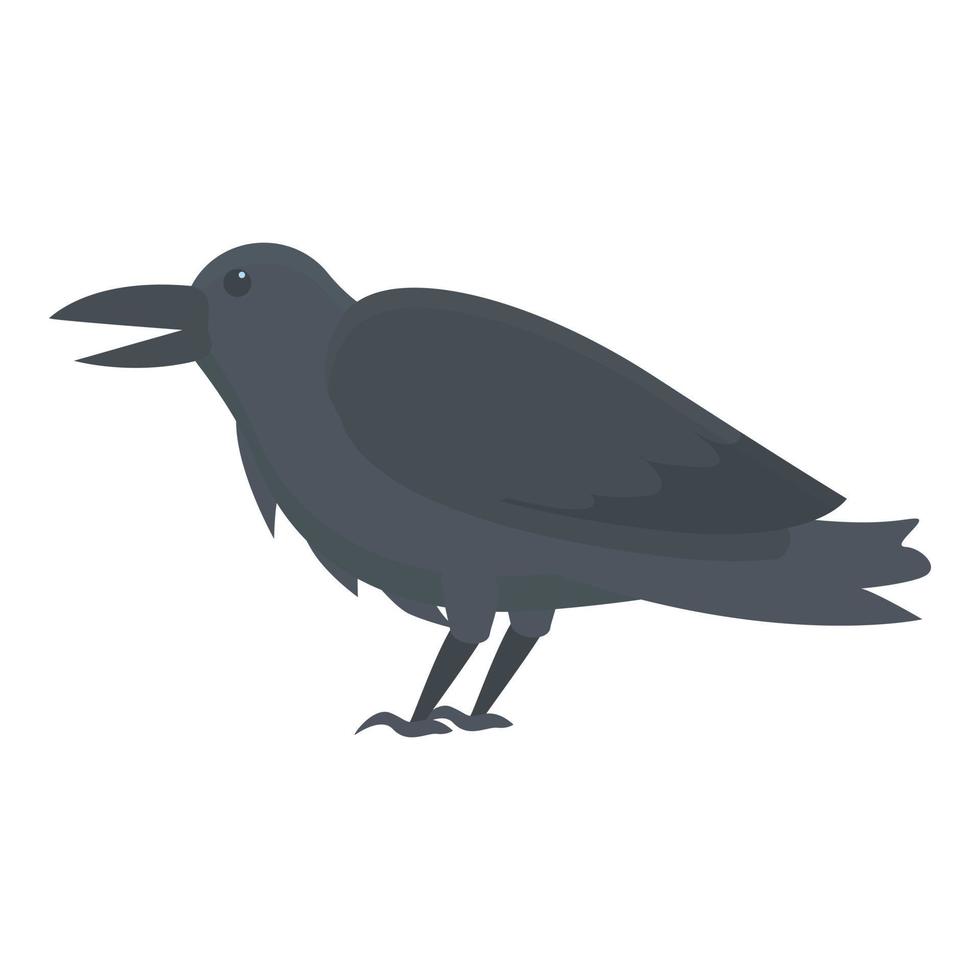 vetor de desenho de ícone de grito de corvo. logotipo da morte
