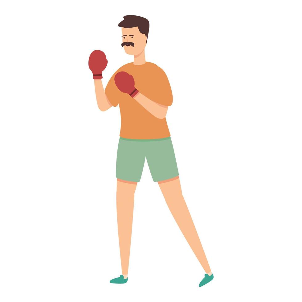 vetor de desenhos animados do ícone de treinamento de boxe. exercício esportivo