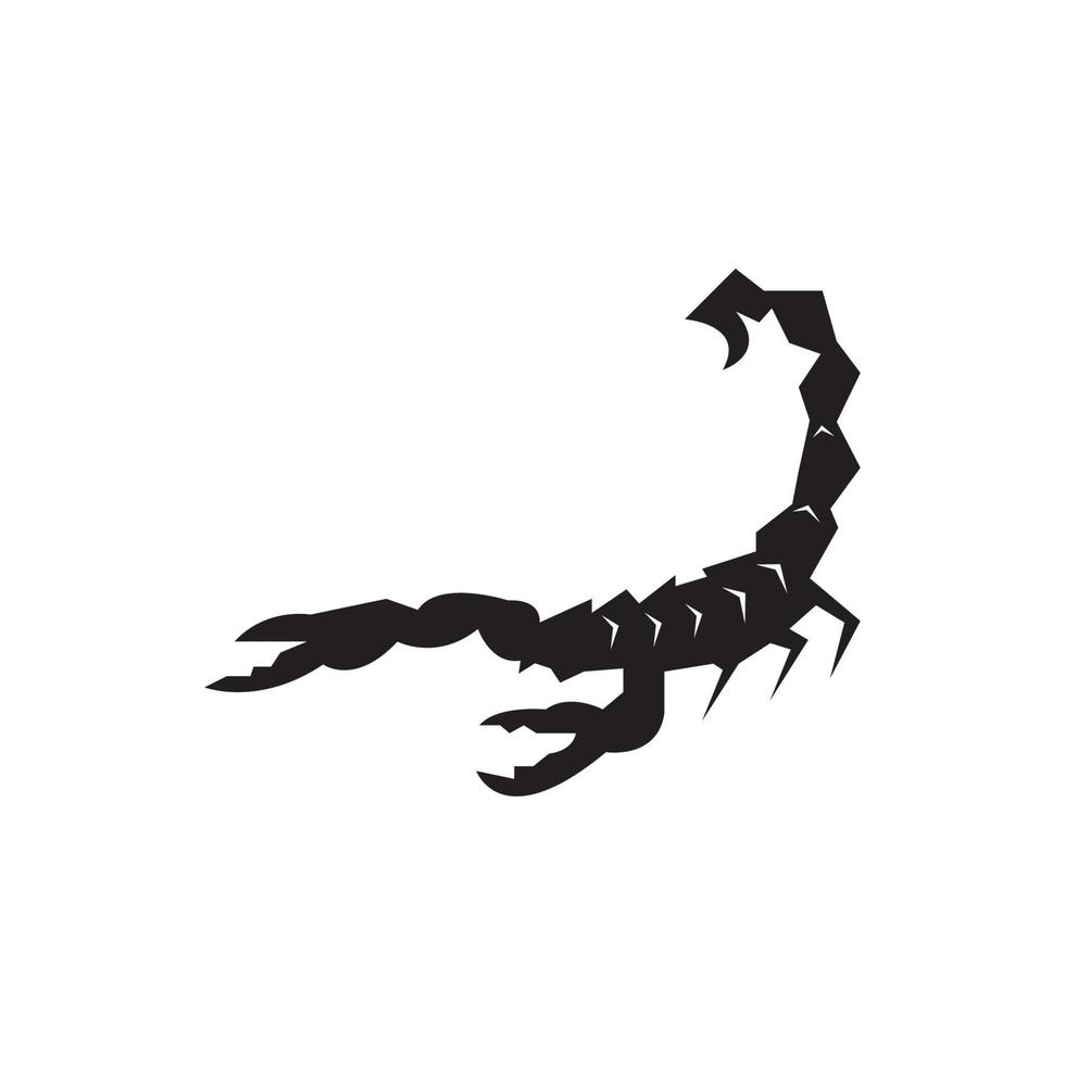 ícone de escorpião e modelo de vetor de símbolo