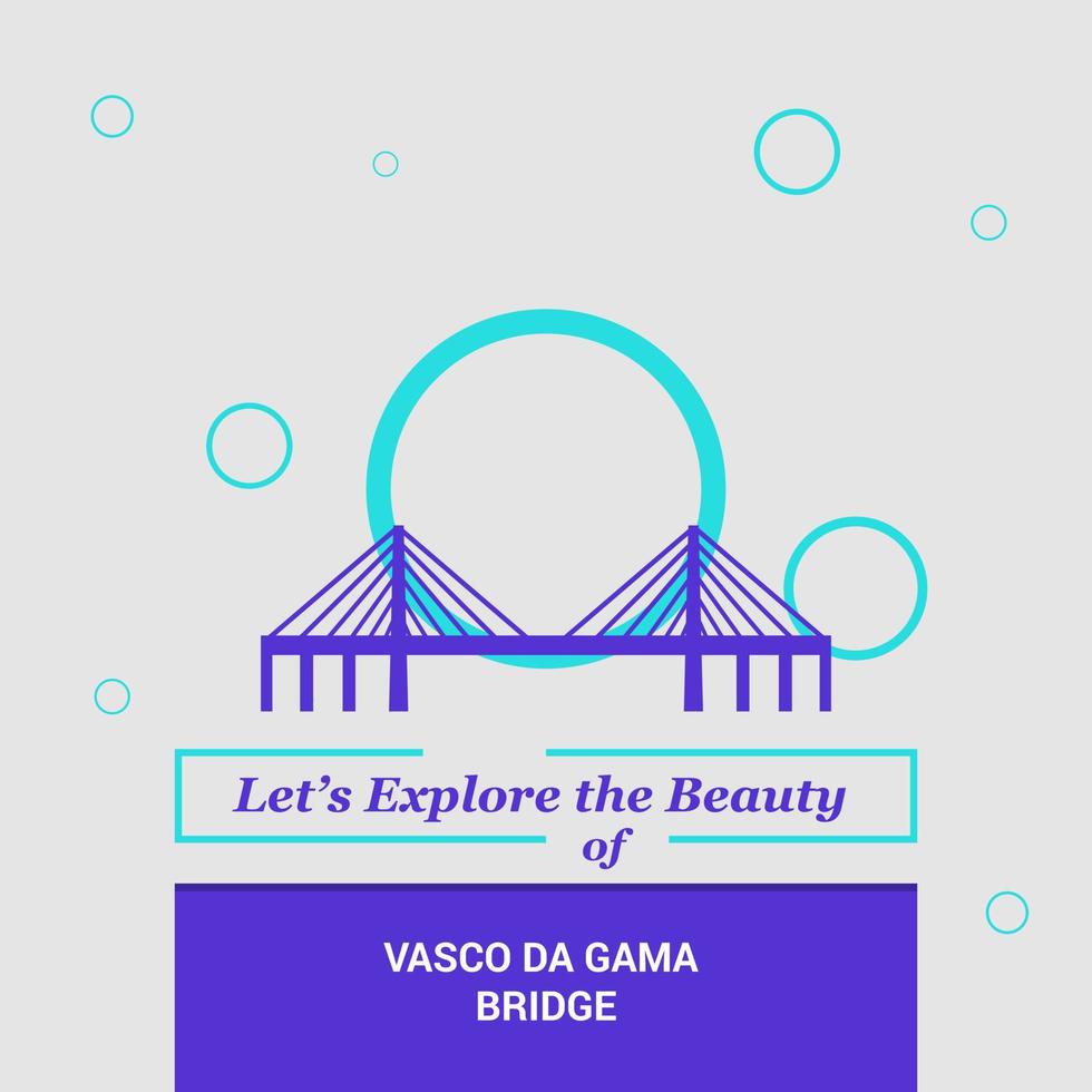 vamos explorar a beleza da ponte vasco da gama lisboa portugal marcos nacionais vetor