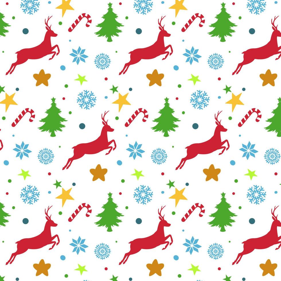 fundo de design de padrão de natal colorido vetor