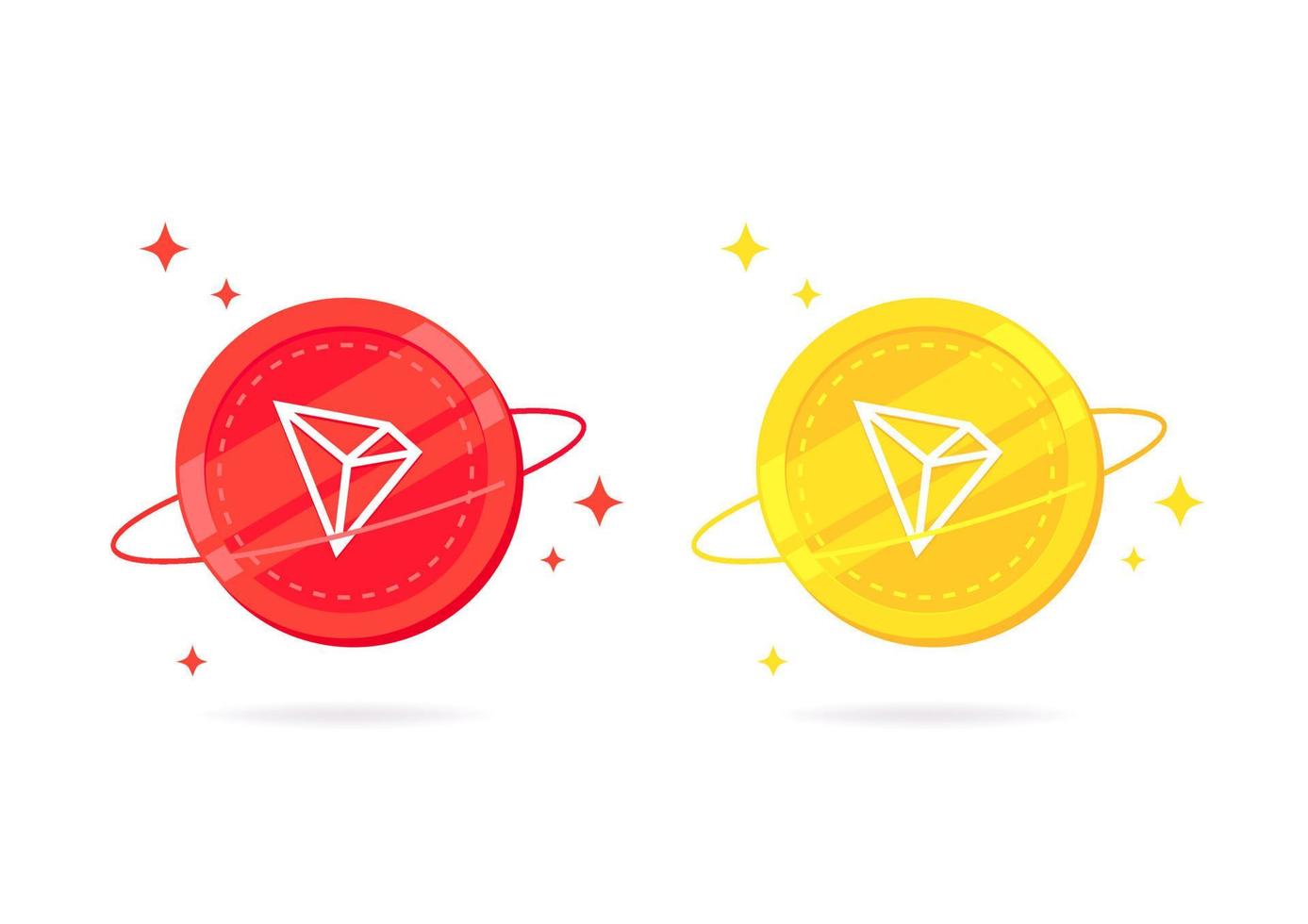 ícone plano da moeda tron trx isolado no fundo branco. vetor