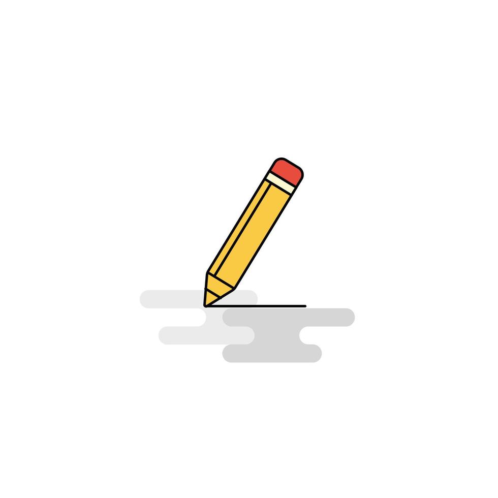 vetor de ícone de lápis plano
