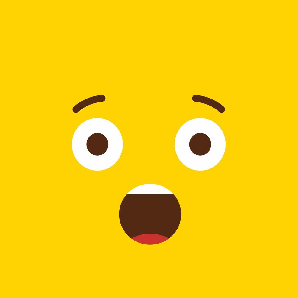 vetor de design de ícone emoji chocado