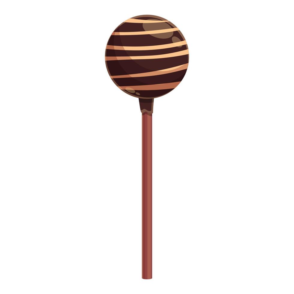 vetor de desenhos animados de ícone de doces de chocolate. Bolo pop