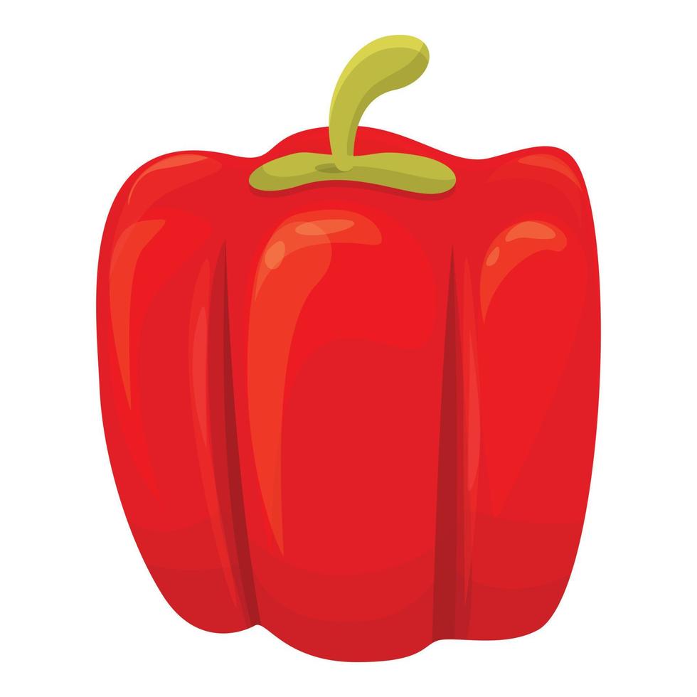 ícone de páprica vermelho eco, estilo cartoon vetor