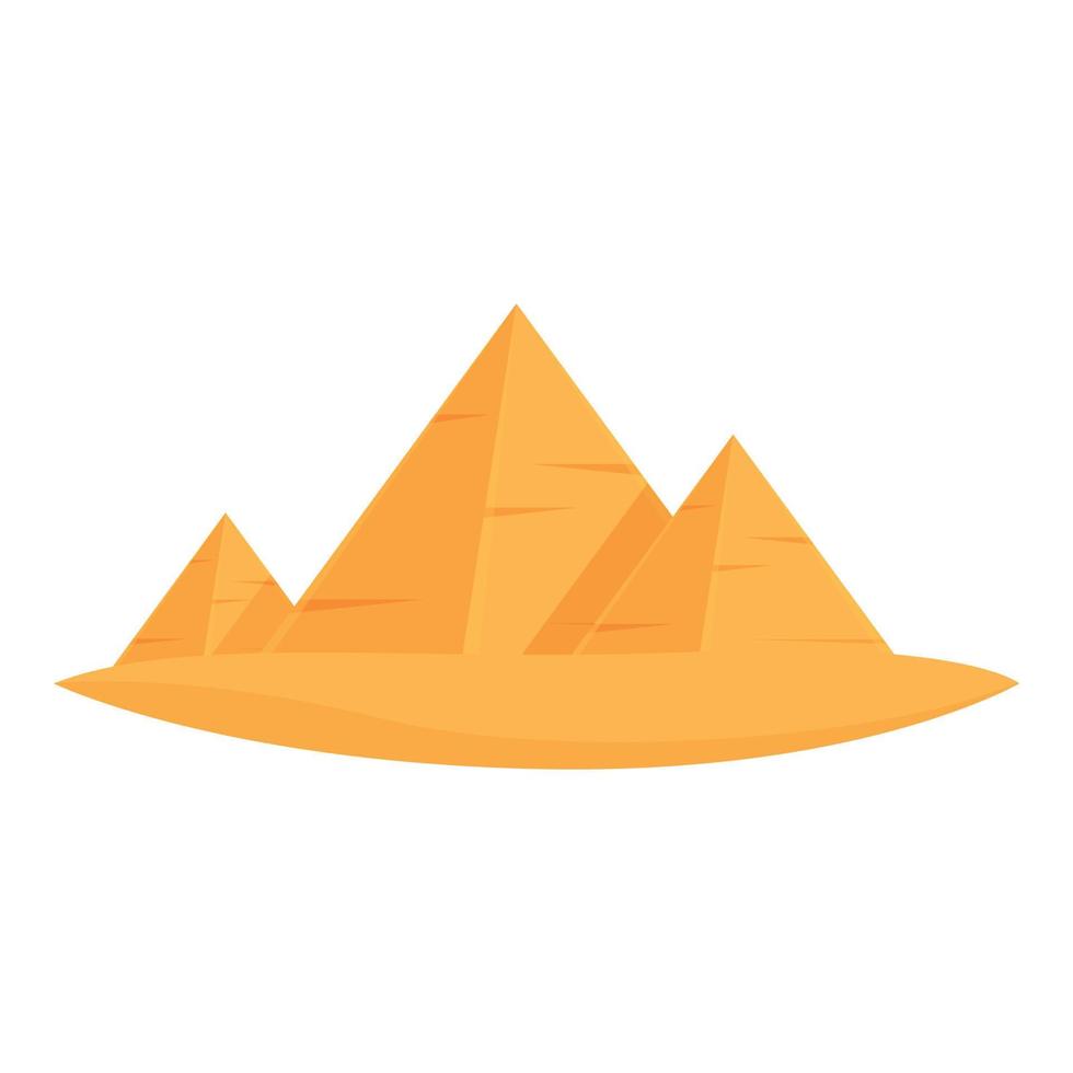 vetor de desenhos animados do ícone da pirâmide da cidade. areia do cairo