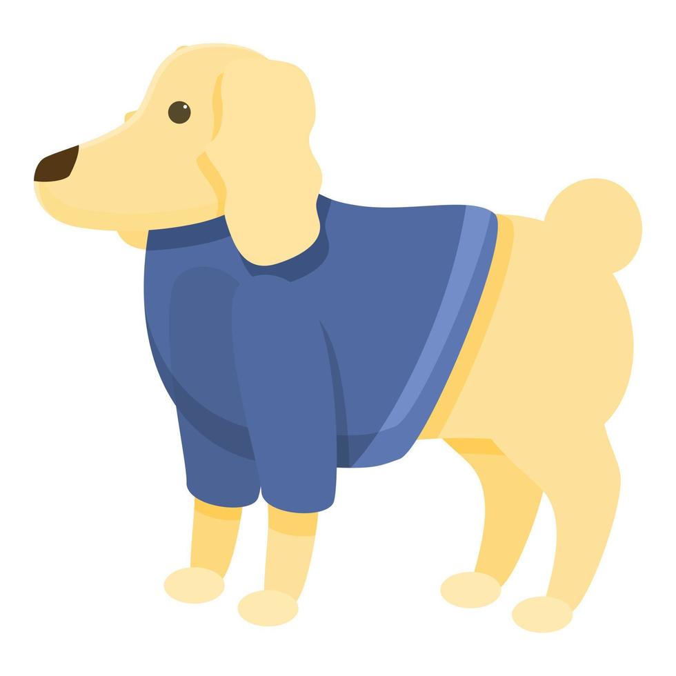 ícone de roupas de cachorro de fantasia, estilo de desenho animado vetor