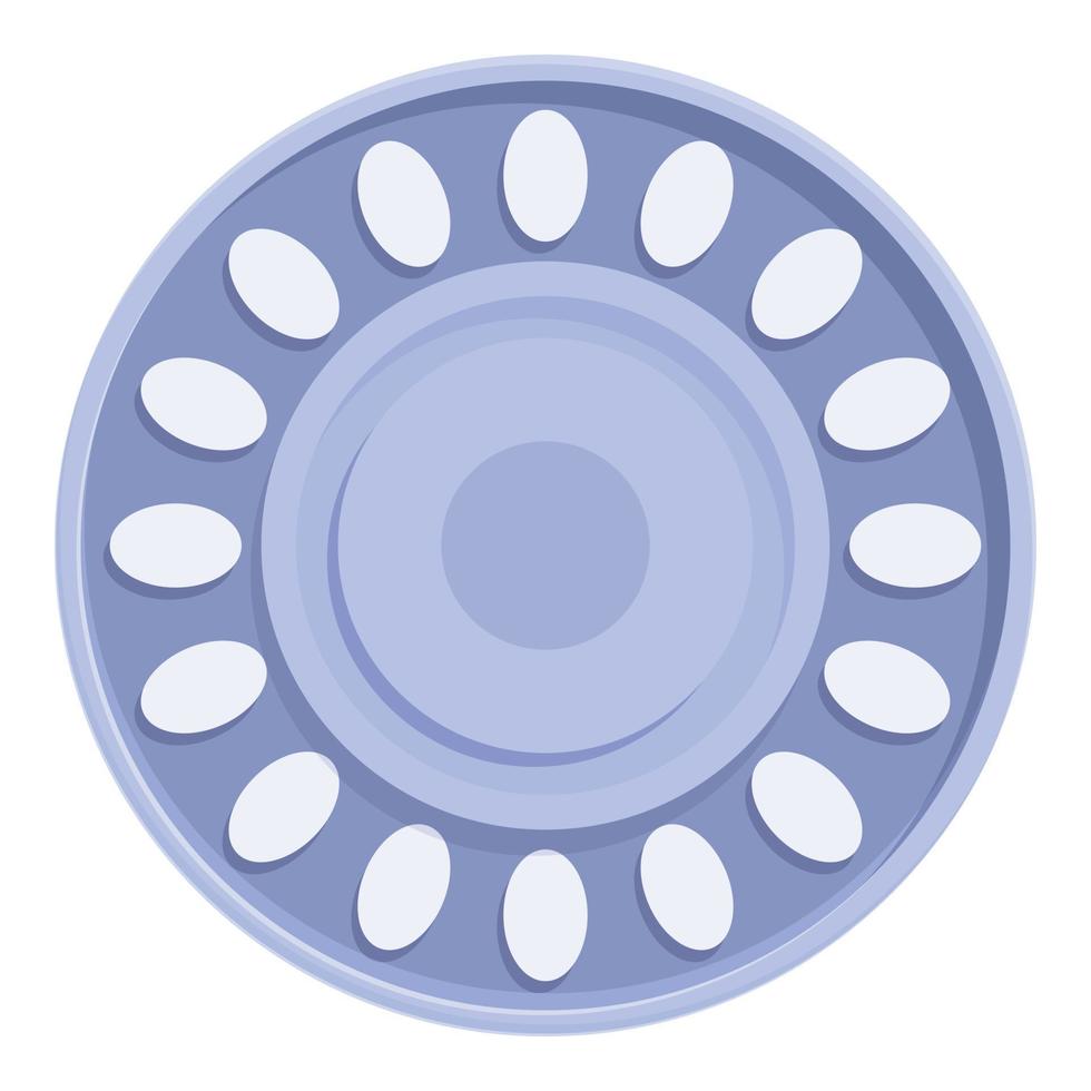 vetor de desenhos animados de ícone de roda de contracepção. método pílula