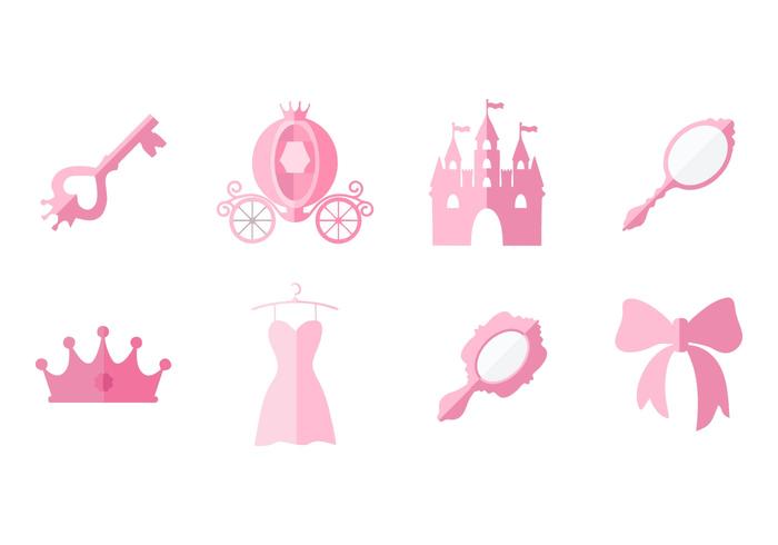 Vector Pink livre Plano Princesa elemento de coleção