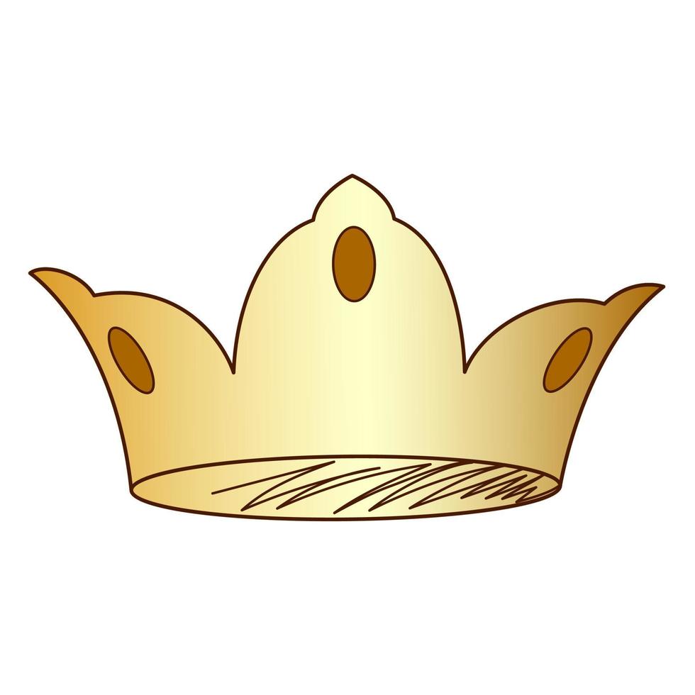 coroa de ouro doodle vetor