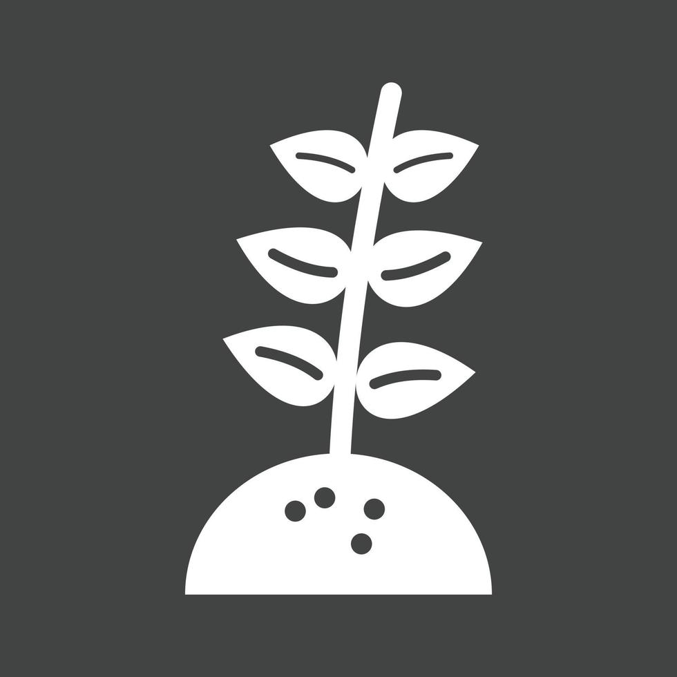 planta iv glifo ícone invertido vetor