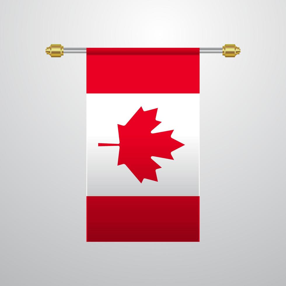 bandeira pendurada no canadá vetor