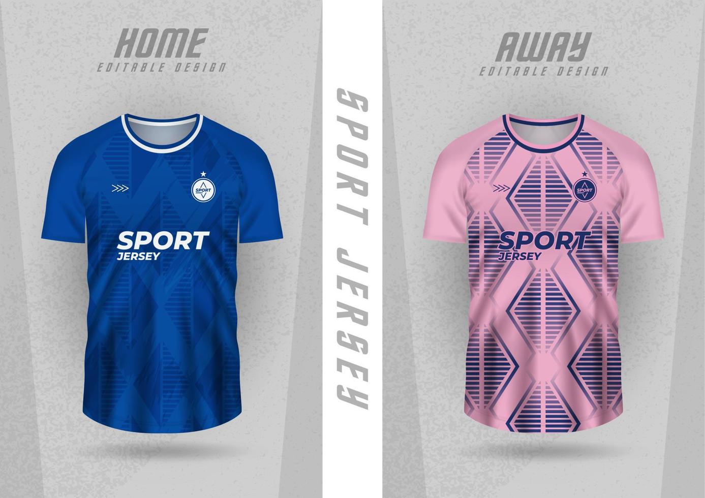 maquete de fundo para camisetas esportivas, camisetas de times, camisetas de clubes, listras azuis e rosa. vetor