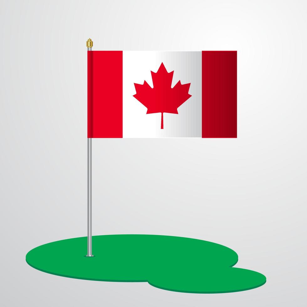 mastro da bandeira canadense vetor