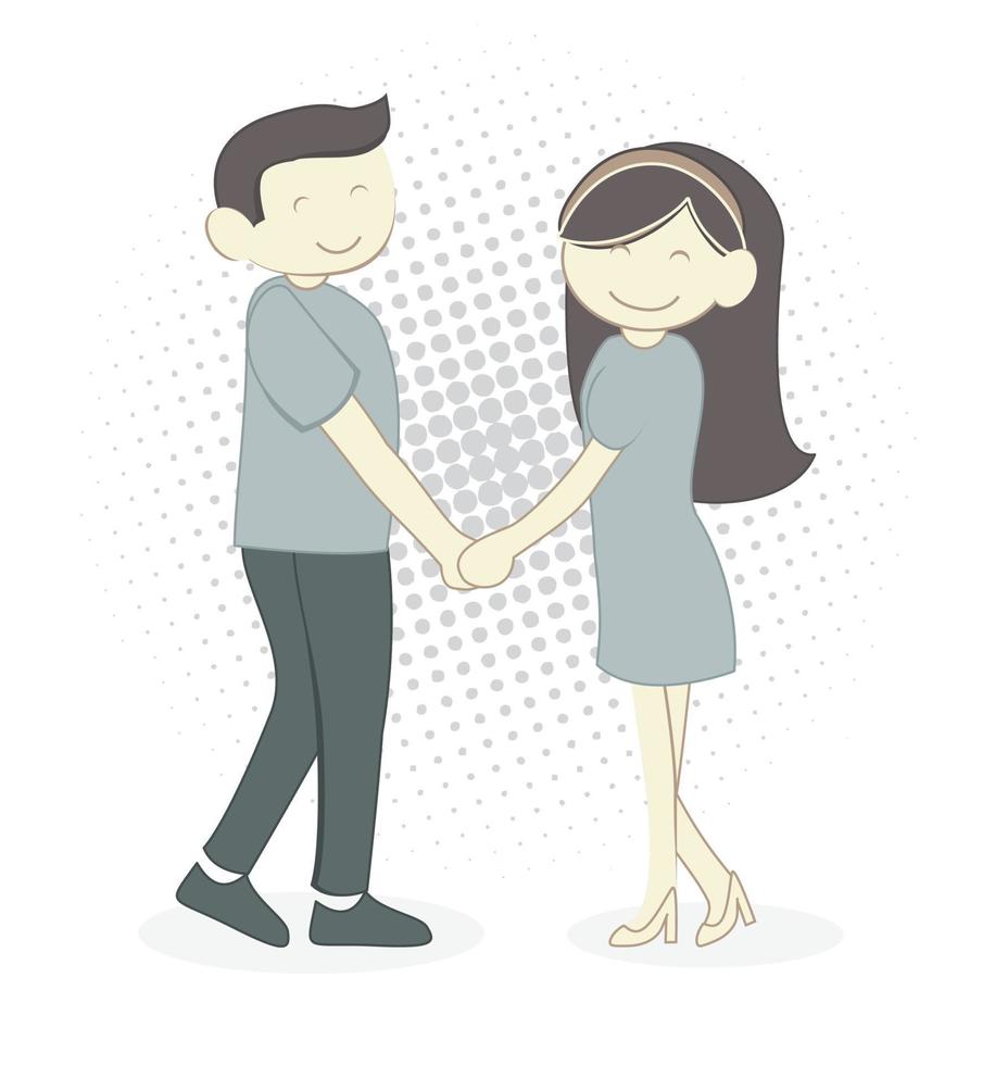 ilustração de atividade feliz de casal vetor