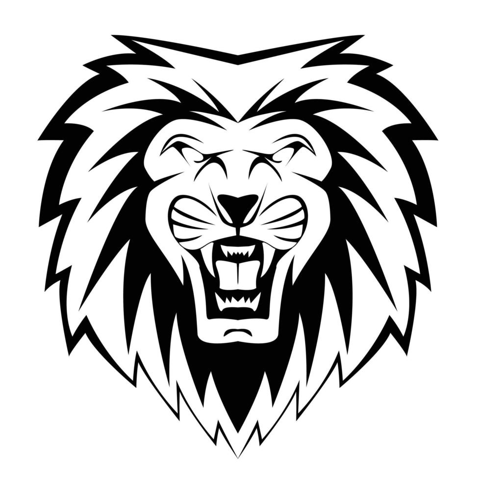ilustração de cabeça de leão vetor