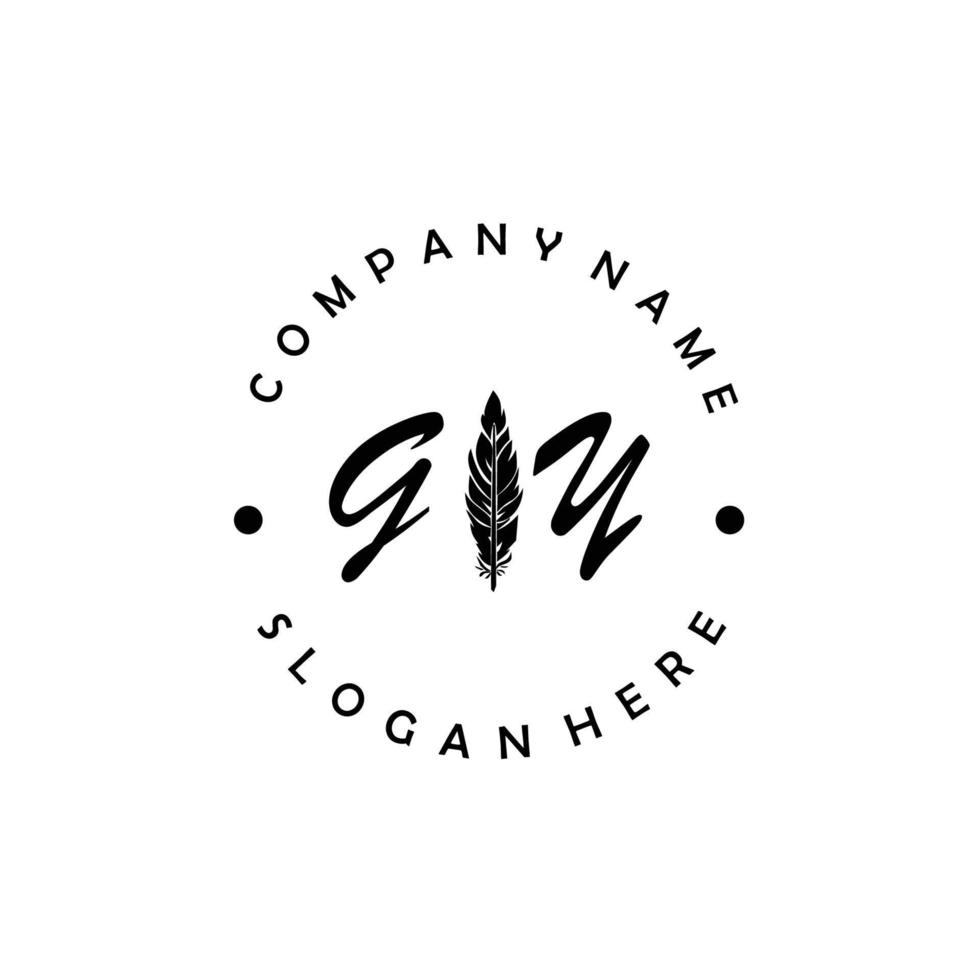 letra inicial gy logotipo elegante marca da empresa luxo vetor