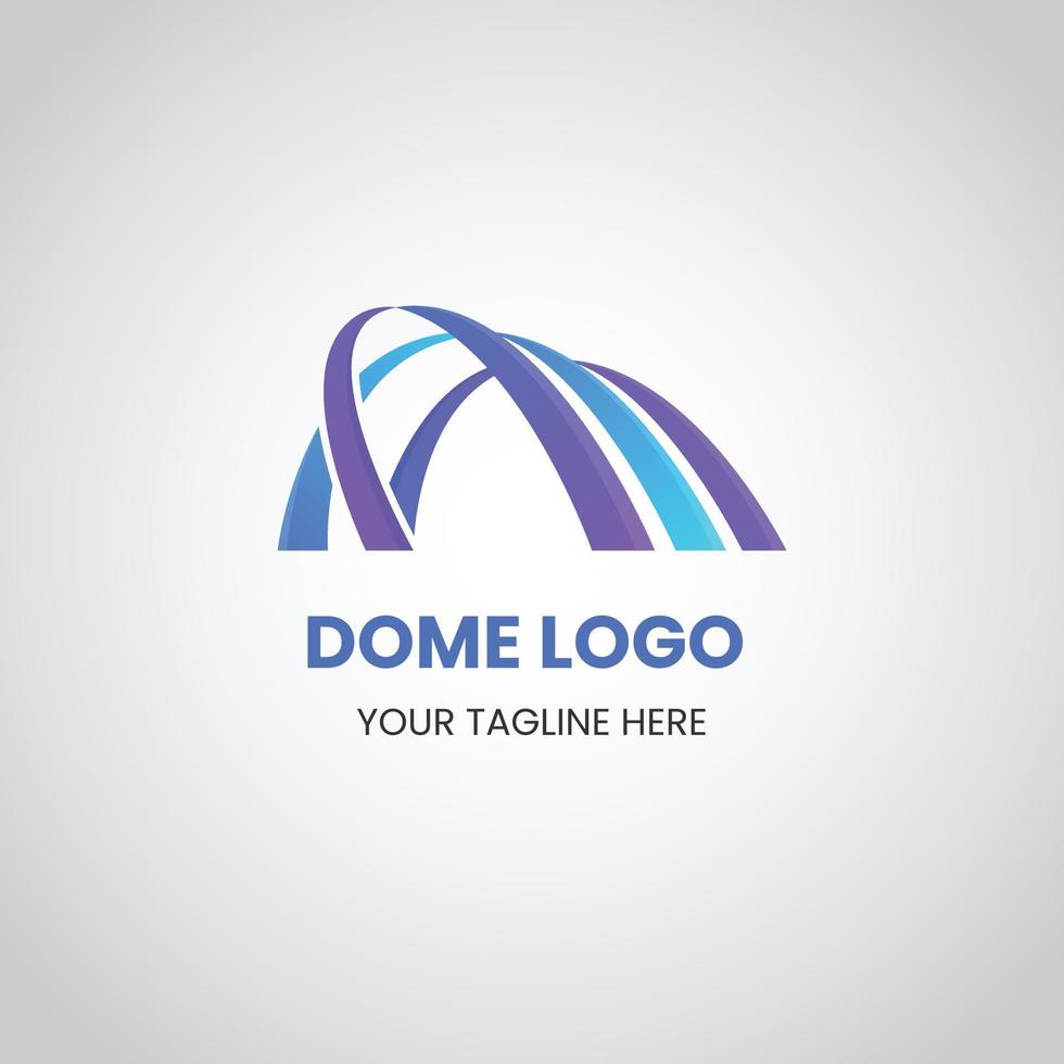 modelo de design de logotipo de cúpula de design plano vetor