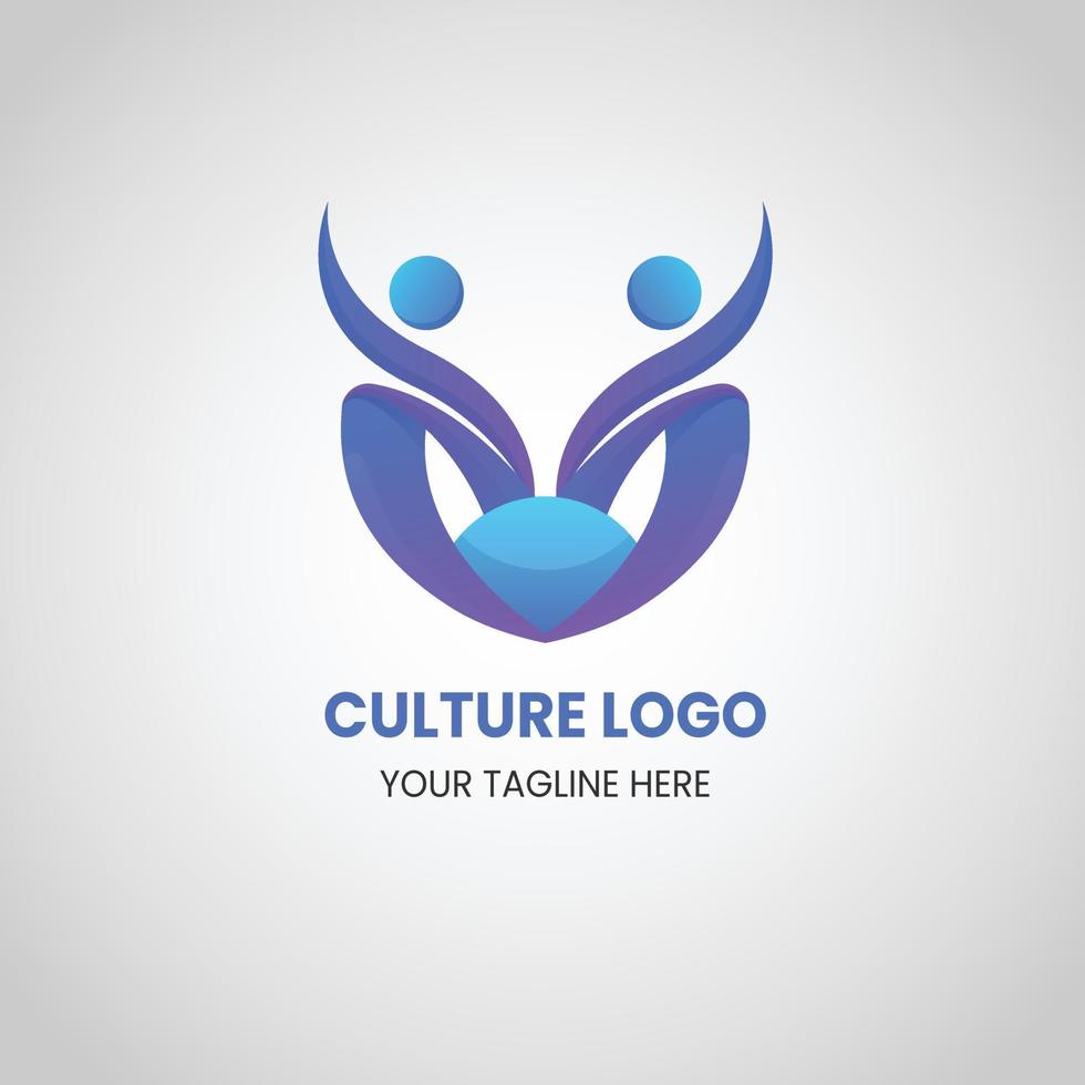 design de modelo de logotipo de cultura gradiente vetor