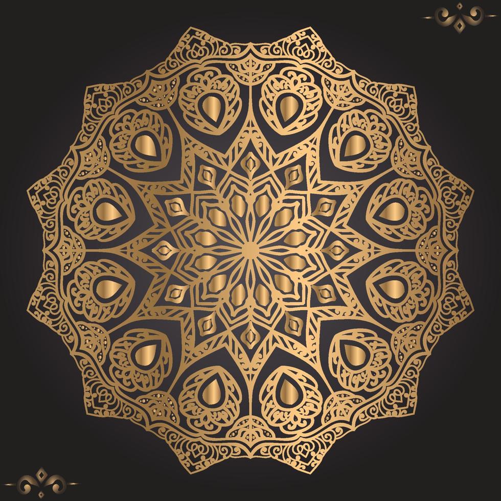 modelo de plano de fundo de design de mandala ornamental de luxo vetor