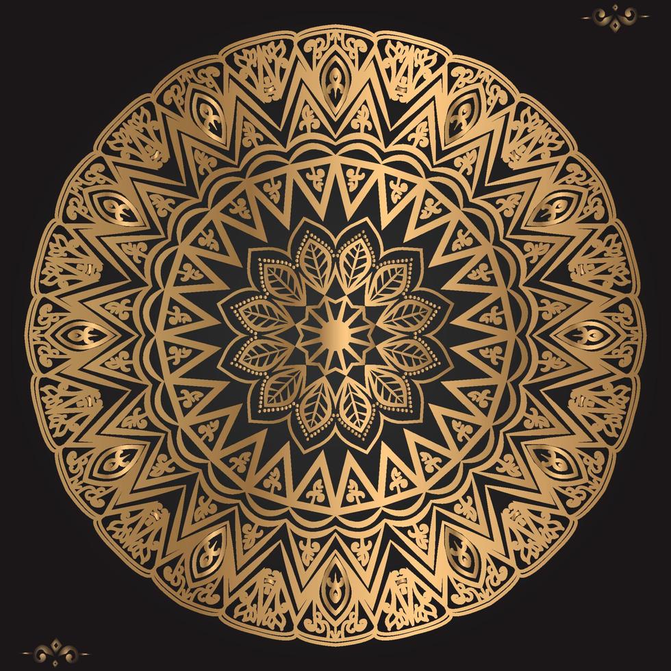 modelo de plano de fundo de design de mandala ornamental de luxo vetor