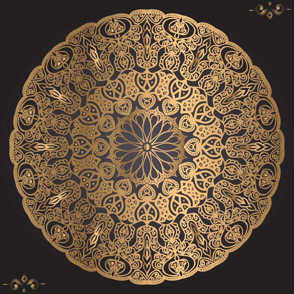 modelo de plano de fundo de design de mandala ornamental de luxo vetor