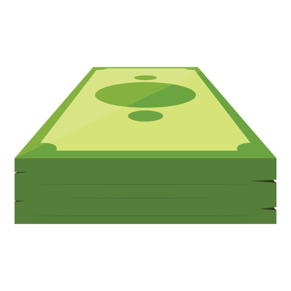 ícone do dólar em dinheiro do banco, estilo cartoon vetor