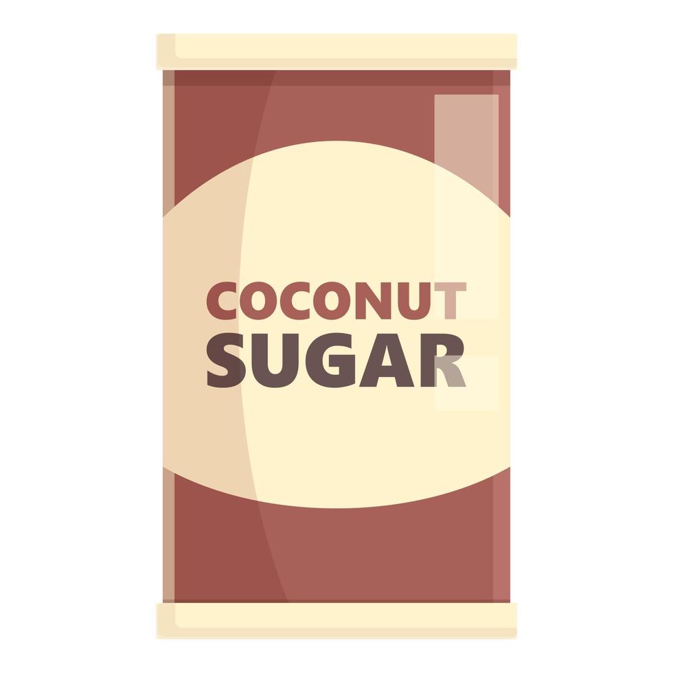 vetor de desenhos animados de ícone de açúcar de coco. substituto alimentar