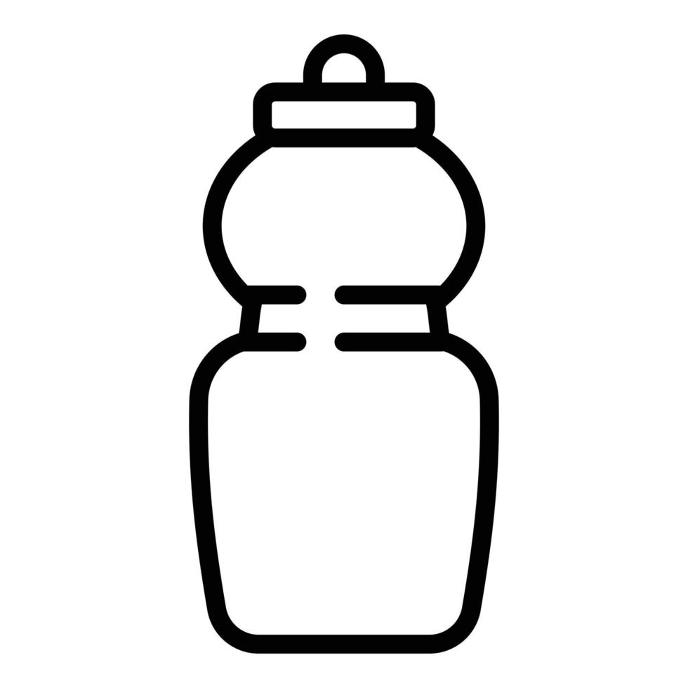 ícone de garrafa de água de bicicleta, estilo de estrutura de tópicos vetor