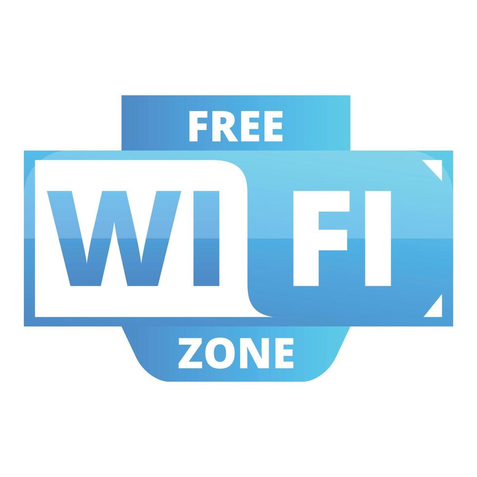 ícone digital de zona wi-fi grátis, estilo cartoon vetor