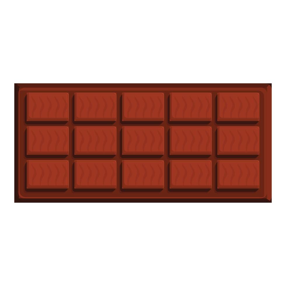ícone de barra de chocolate fresco, estilo cartoon vetor