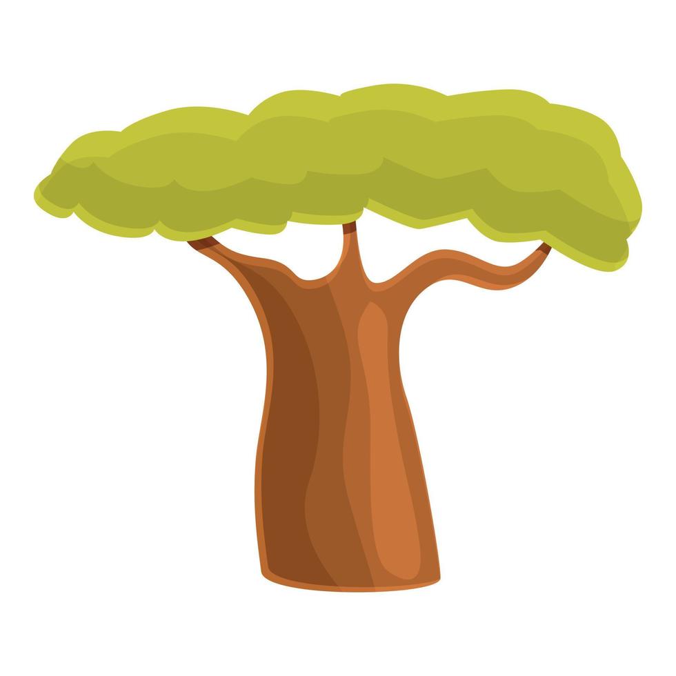 ícone do baobá da vida selvagem, estilo cartoon vetor