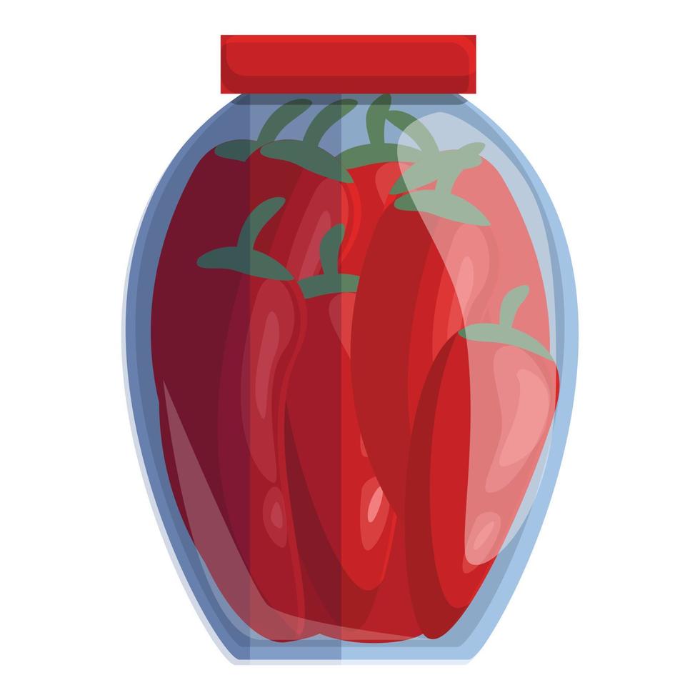 ícone de pimenta em conserva, estilo cartoon vetor
