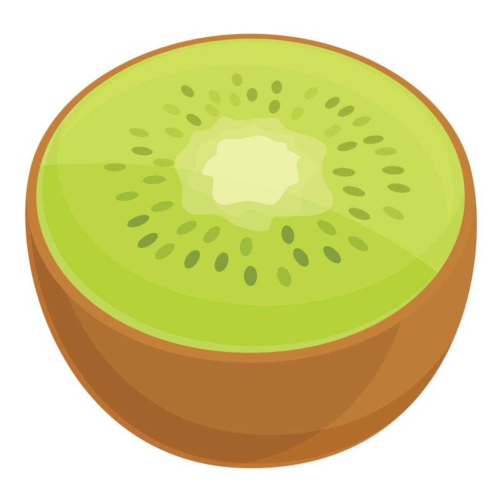 ícone de vitamina kiwi, estilo cartoon vetor