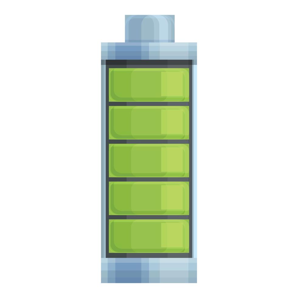 vetor de desenhos animados de ícone de bateria de célula cheia. energia de carga