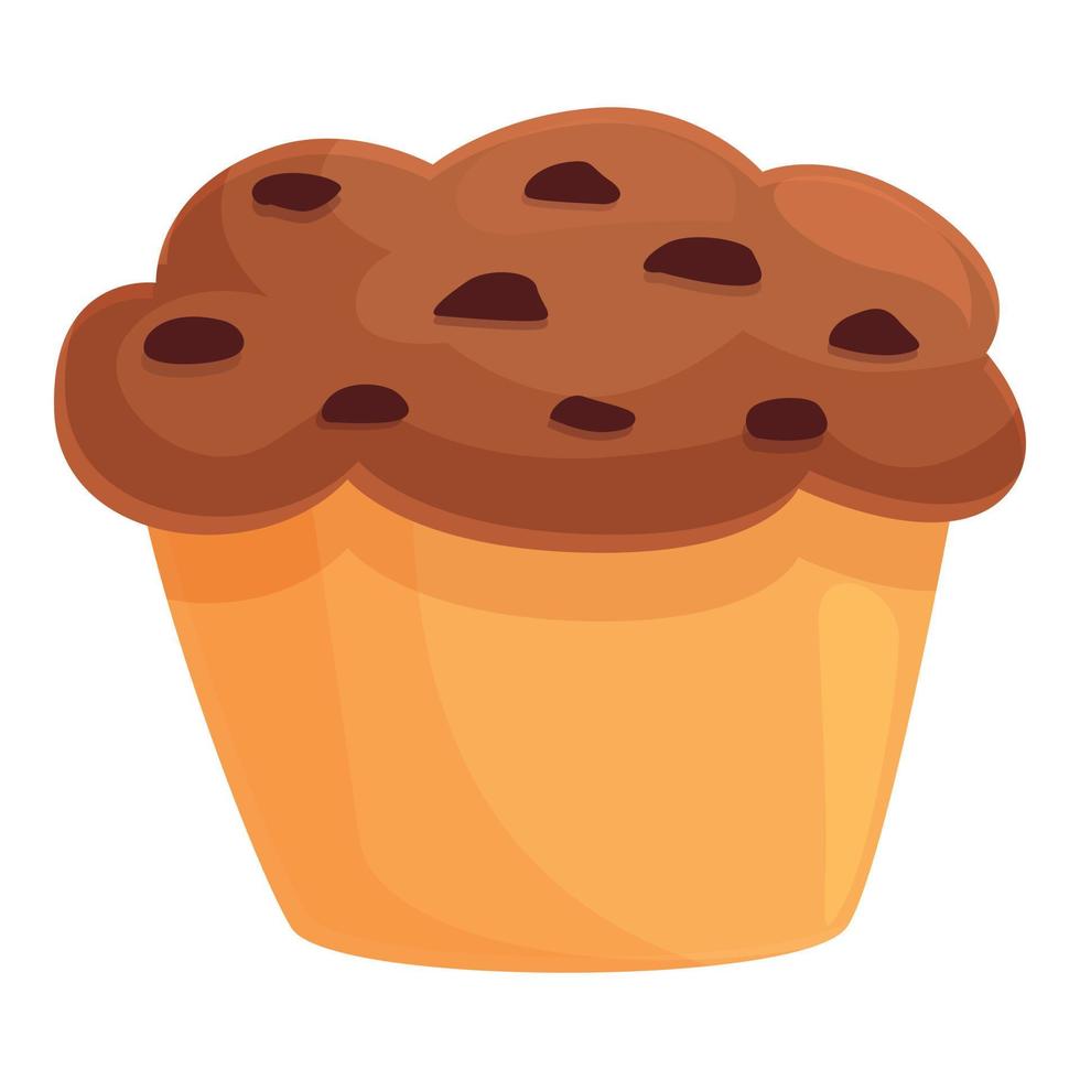 vetor de desenhos animados de ícone de cupcake de cacau. Barra de chocolate
