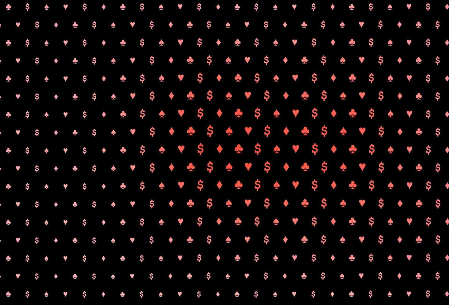 textura vector vermelho escuro com cartas de jogar.
