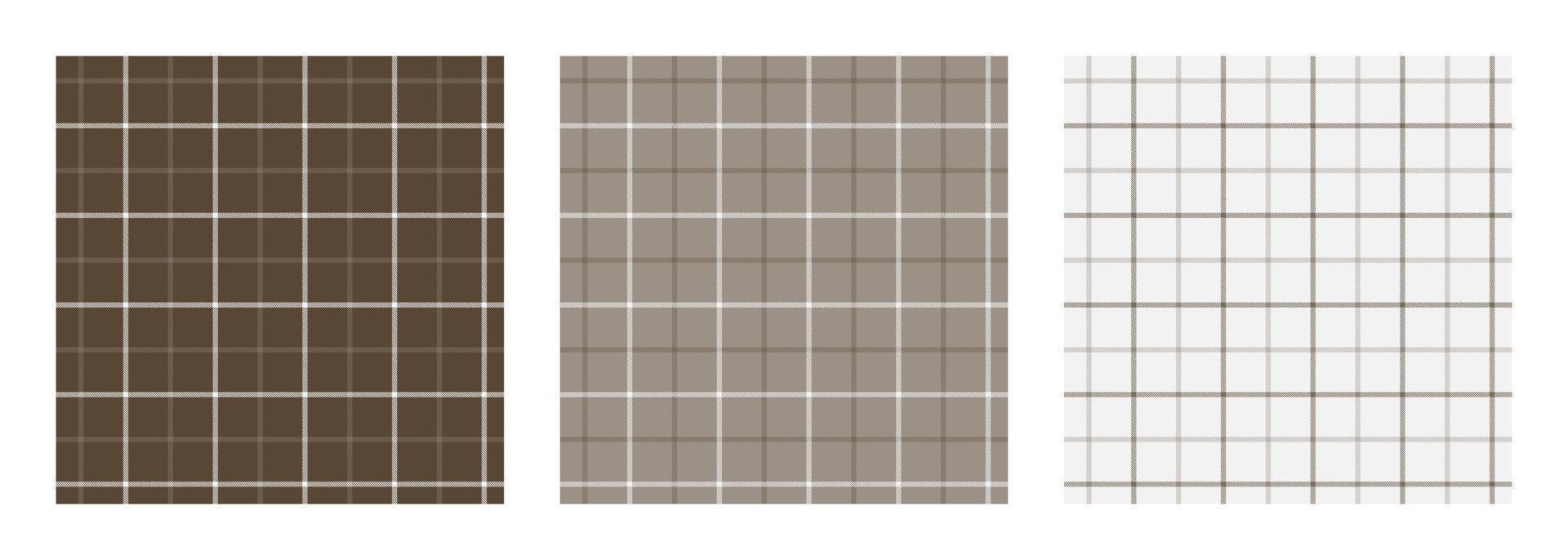 conjunto de padrão de superfície sem costura xadrez tattersall vetor