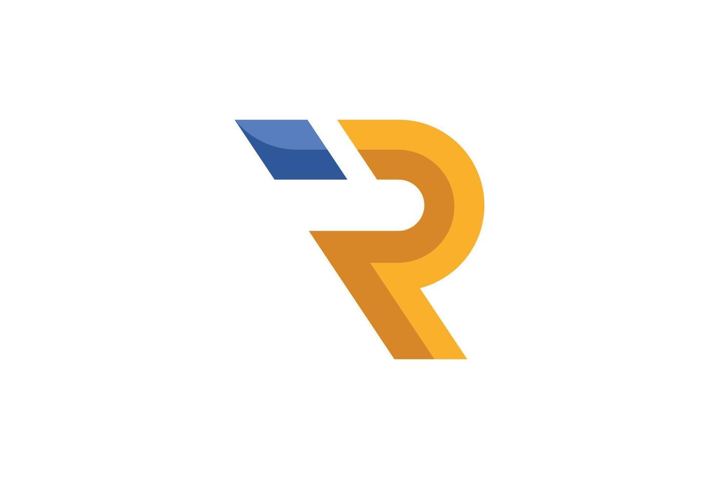 logotipo abstrato da letra r vetor